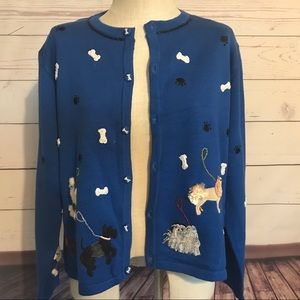 NEW! Royal blue Jack B Quick sweater DOGS Extra Lg